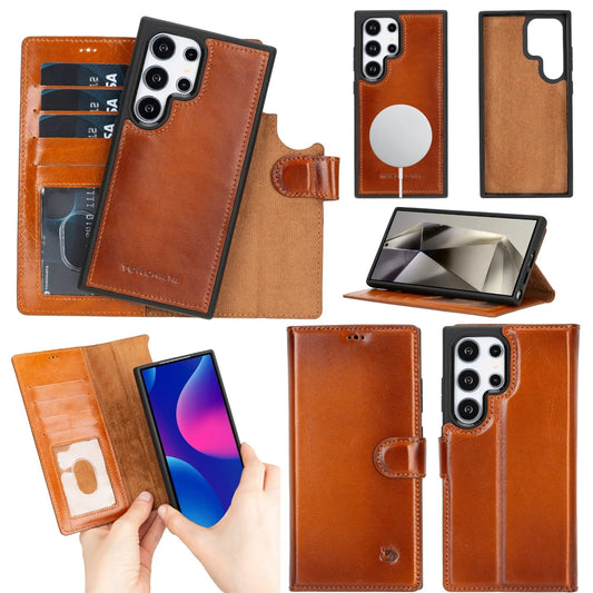 Buffalo Leather Samsung Galaxy S24 Ultra Wallet with Detachable Case by TORONATA