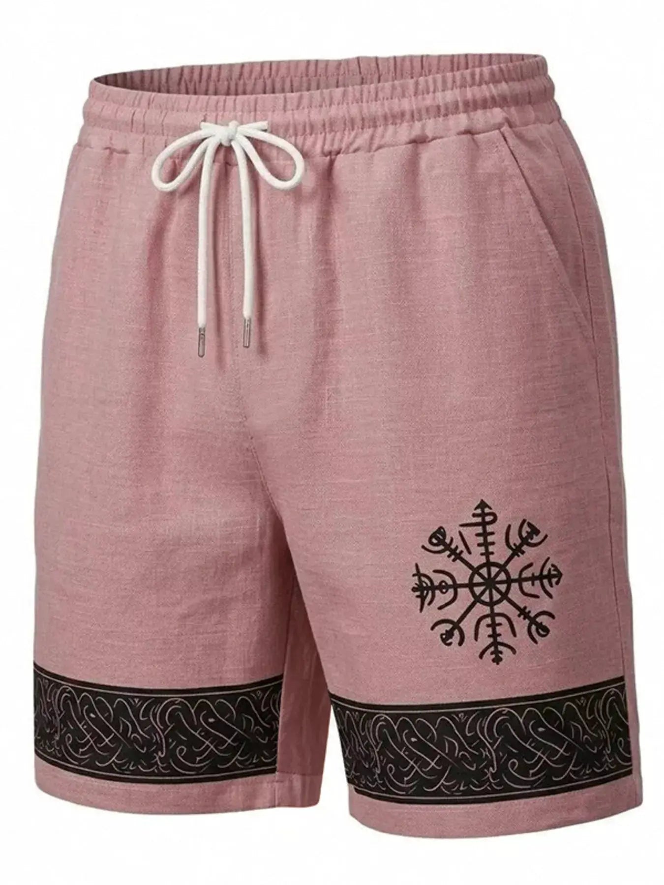 Men's Full Size Linen Blend Drawstring Shorts Plus Size by Partner Label