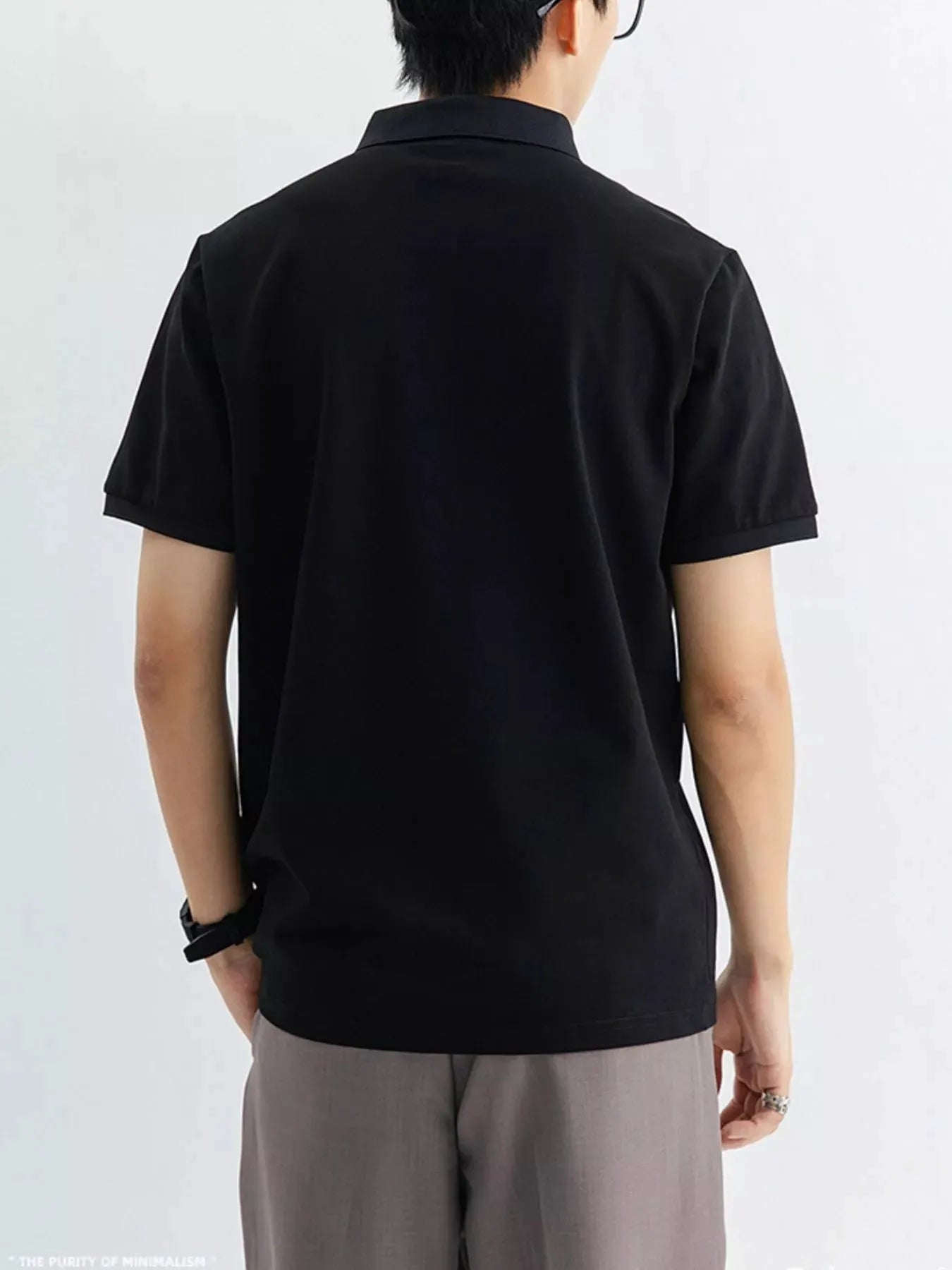Men's Plus Size Classic Fit Short Sleeve Polo by Trendsi