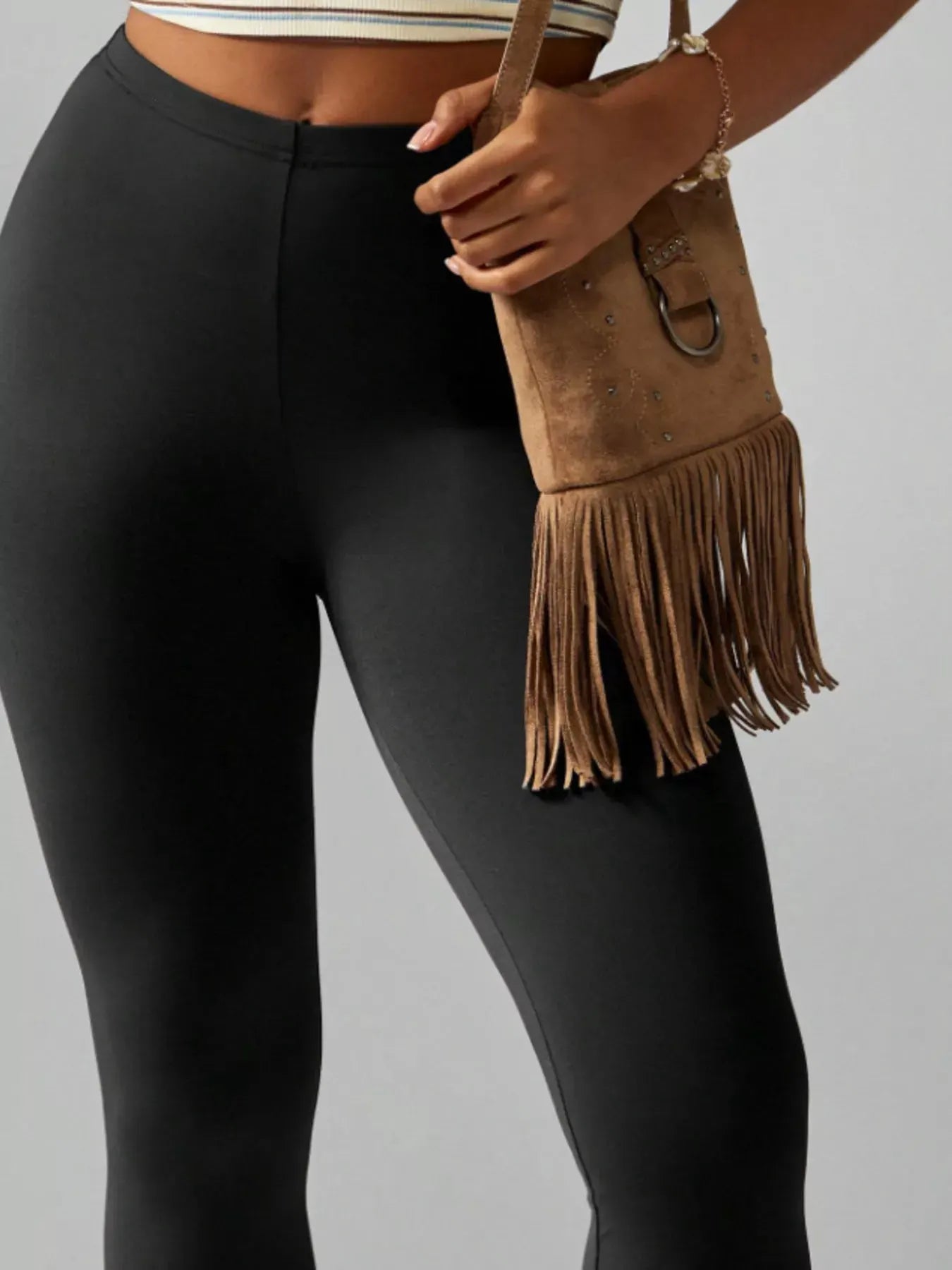High-Waisted Active Capri Leggings by Trendsi