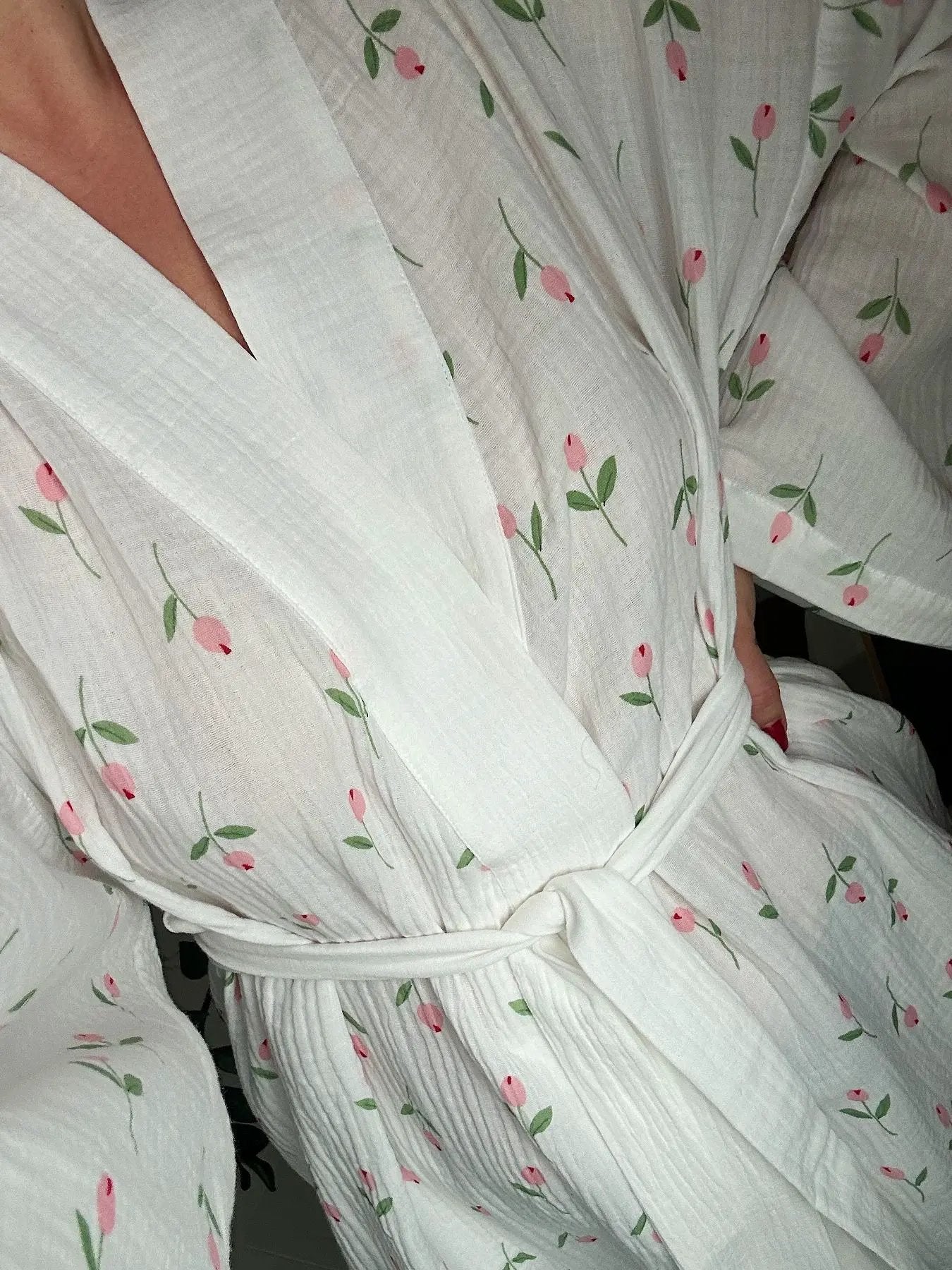 Floral Print Lightweight Lounge Nightgown by Partner Labels