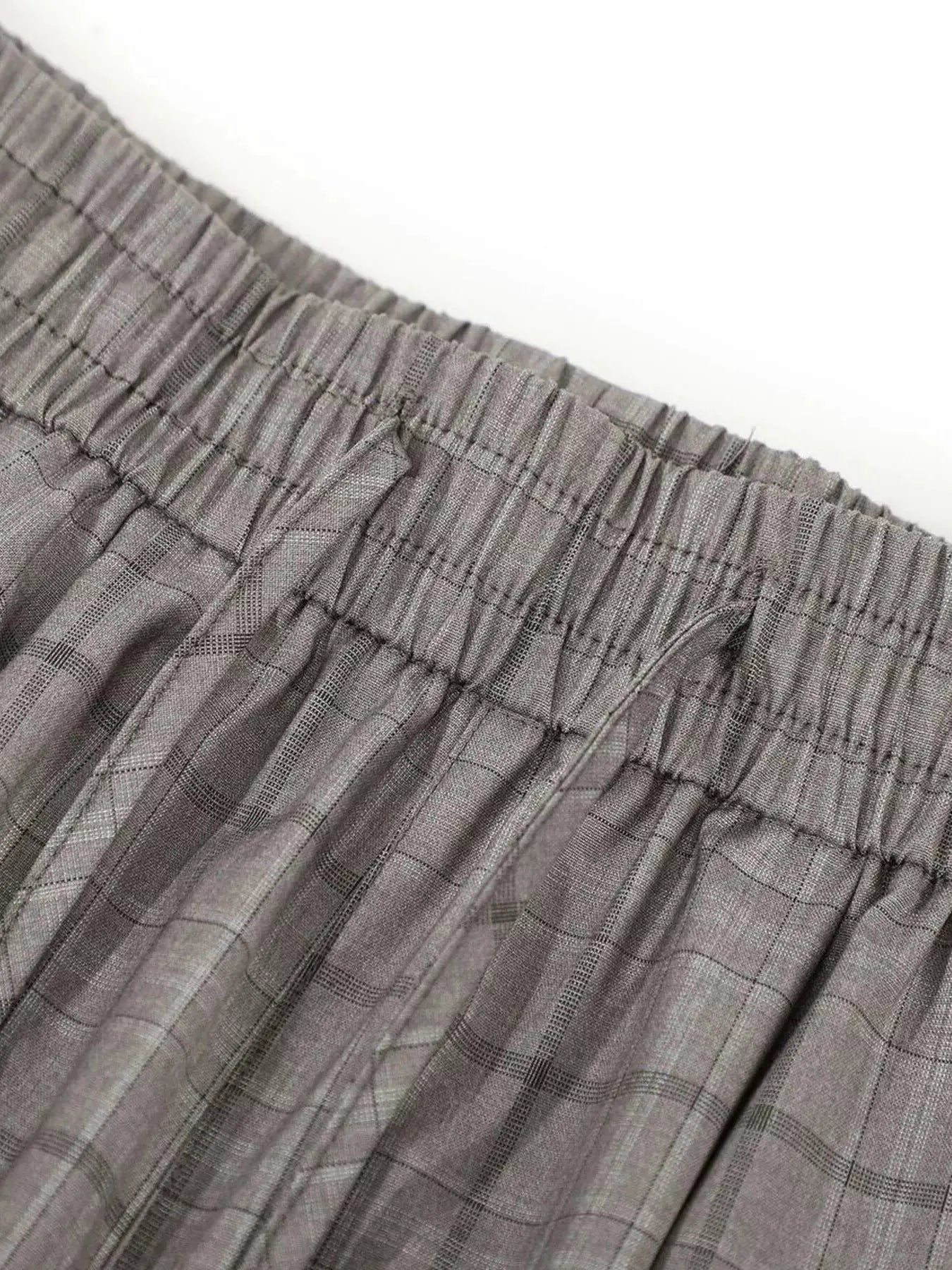 Men's Plaid Wide-Leg Pants by Trendsi