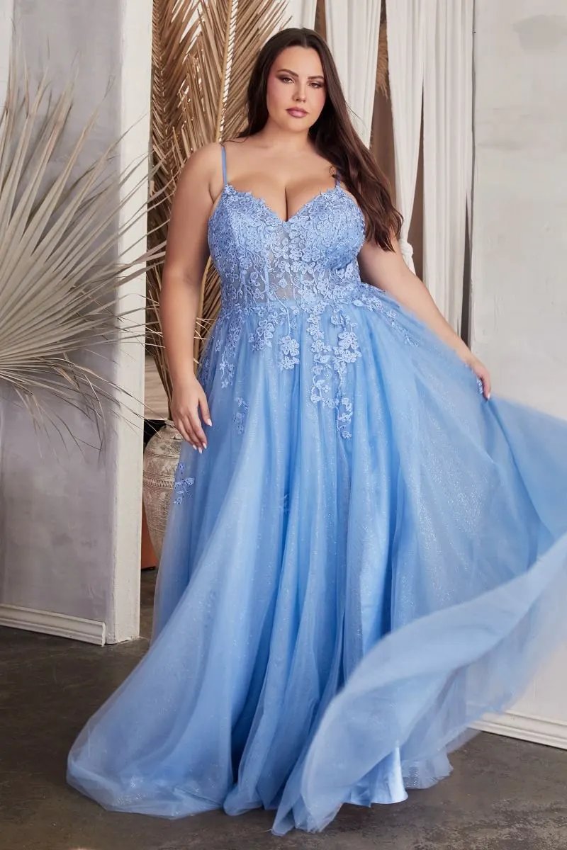 A-Line Lace & Tulle Gown by Tux-USA