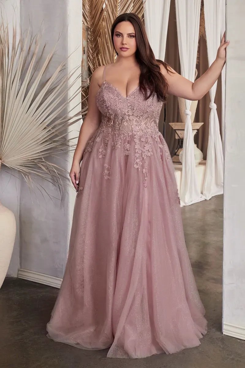 A-Line Lace & Tulle Gown by Tux-USA