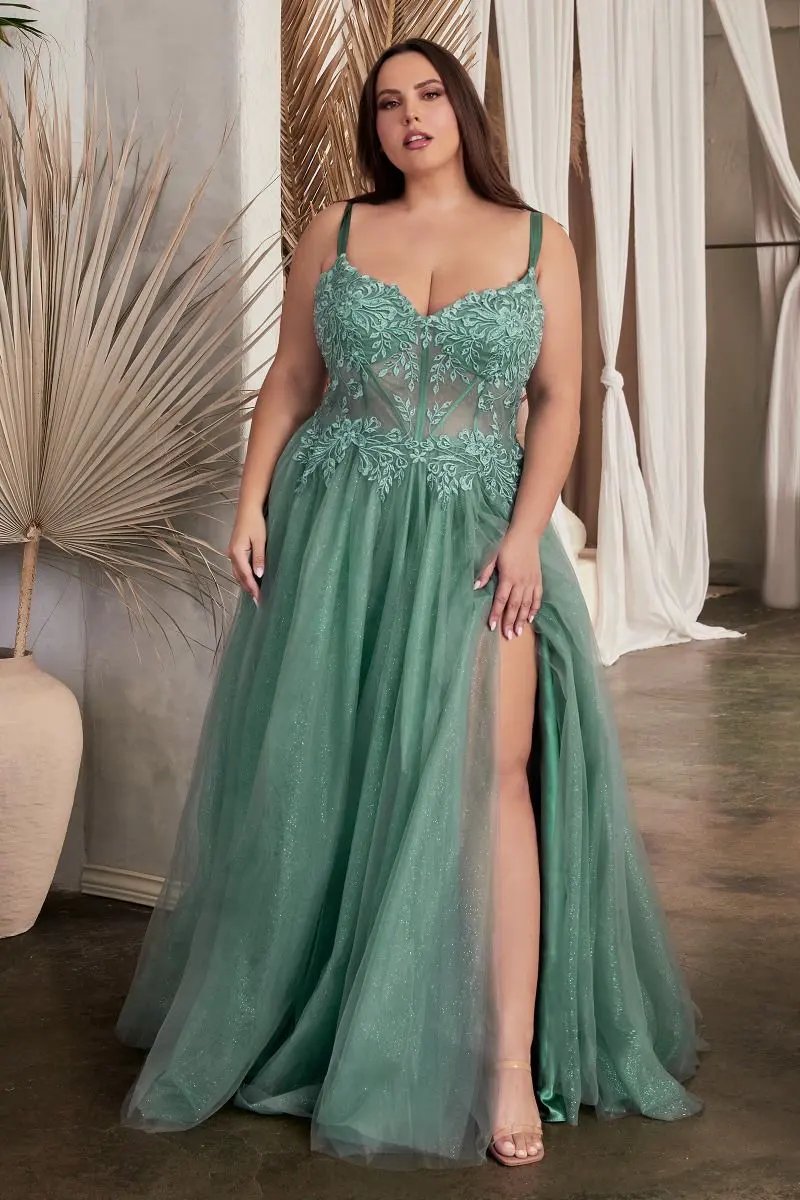 Lace A-Line Tulle Gown by Tux-USA
