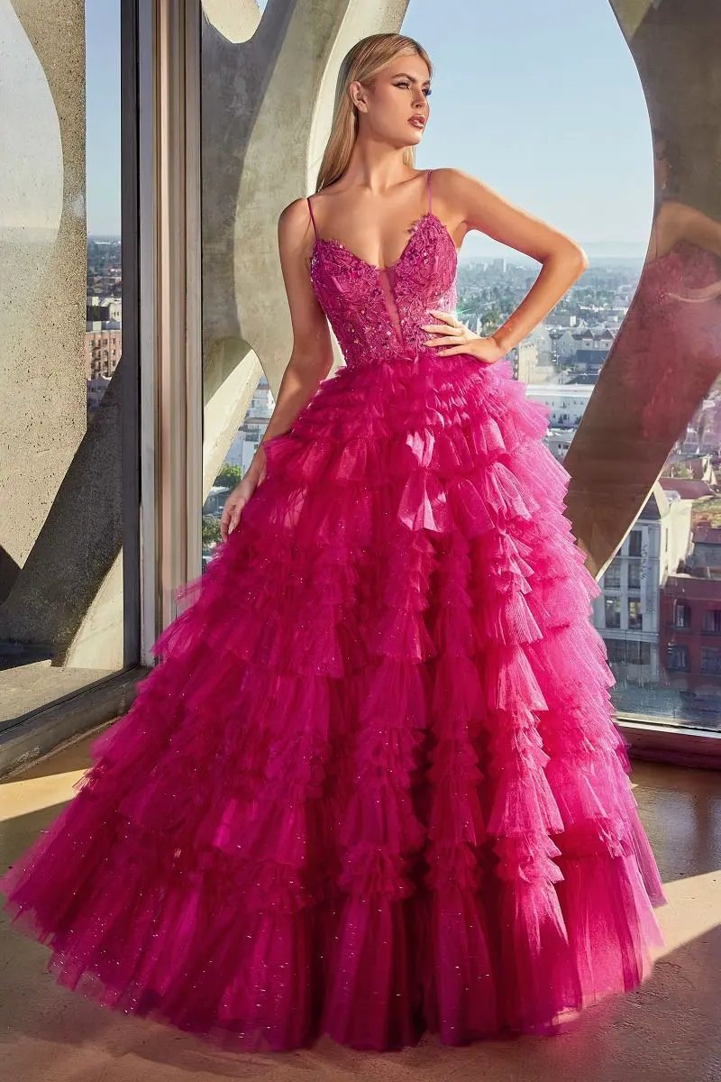 Ruffled Layered Ball Gown by Tux-USA