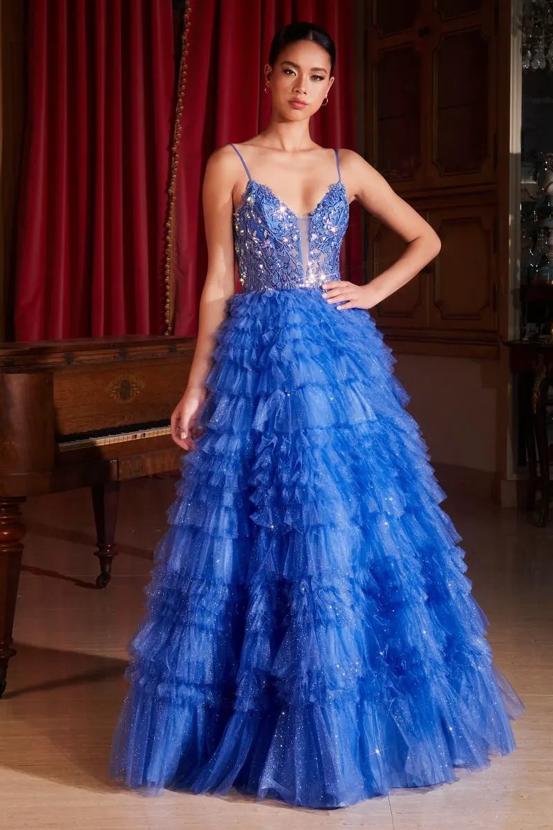 Ruffled Layered Ball Gown by Tux-USA
