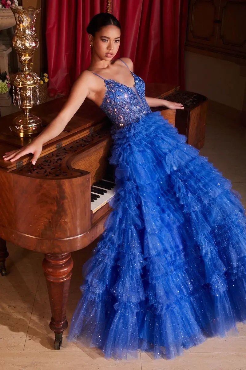 Ruffled Layered Ball Gown by Tux-USA