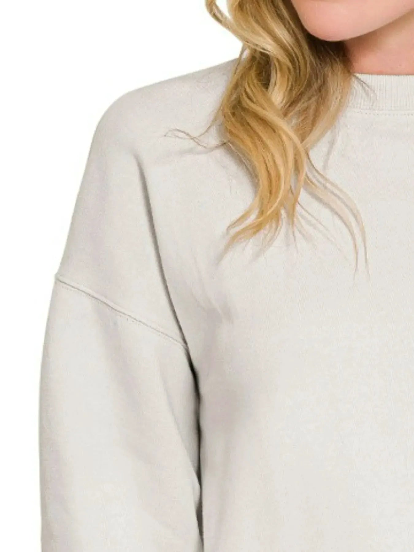 Zenana Fleece Crewneck Long Sleeve Sweatshirt by Zenana