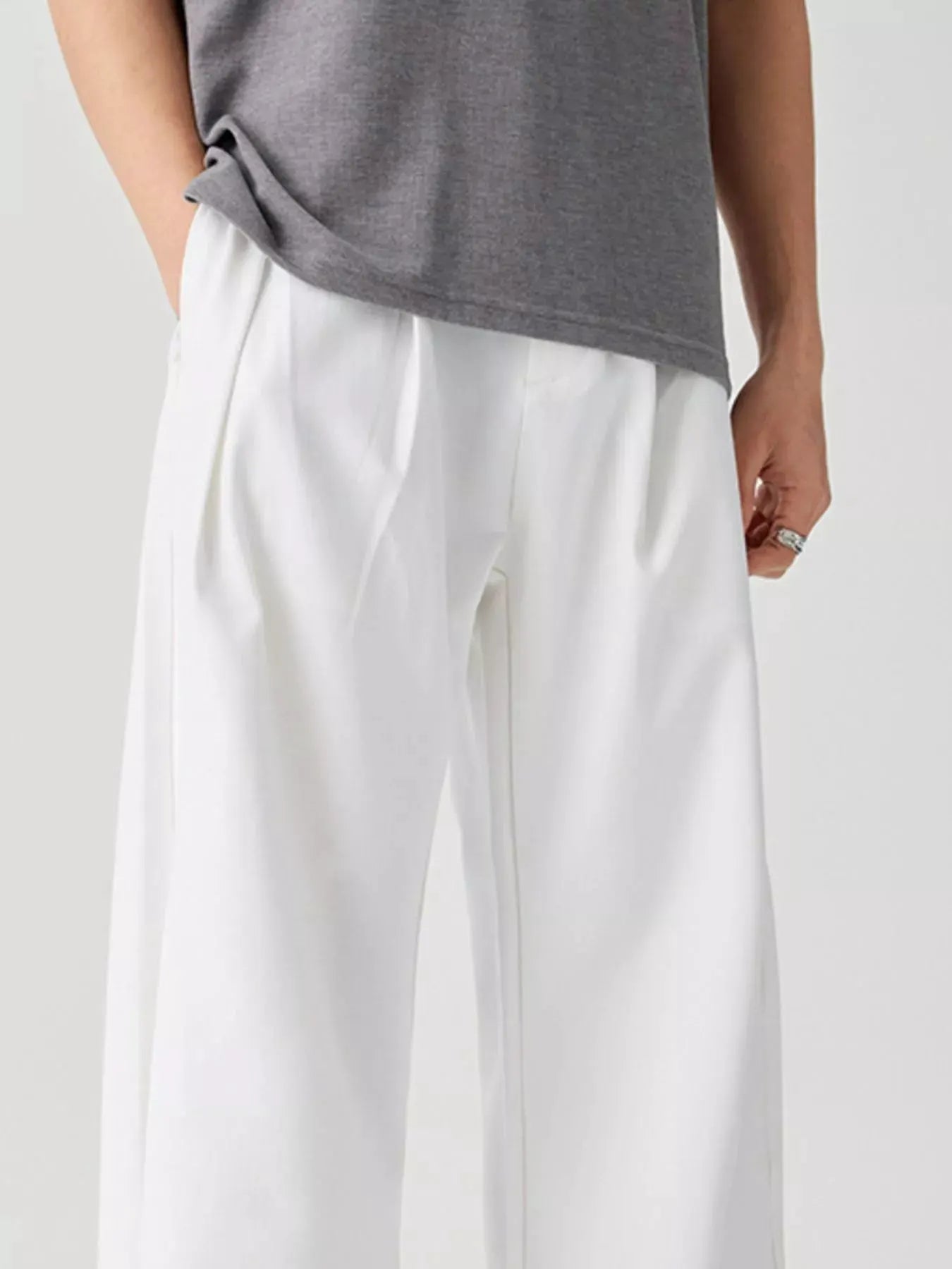 Men's Wide Leg Casual Pants by Trendsi