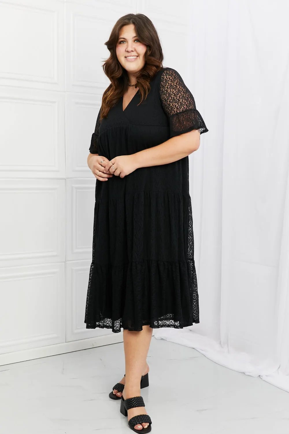 P & Rose Lovely Lace Full Size Tiered Dress by Partner Label