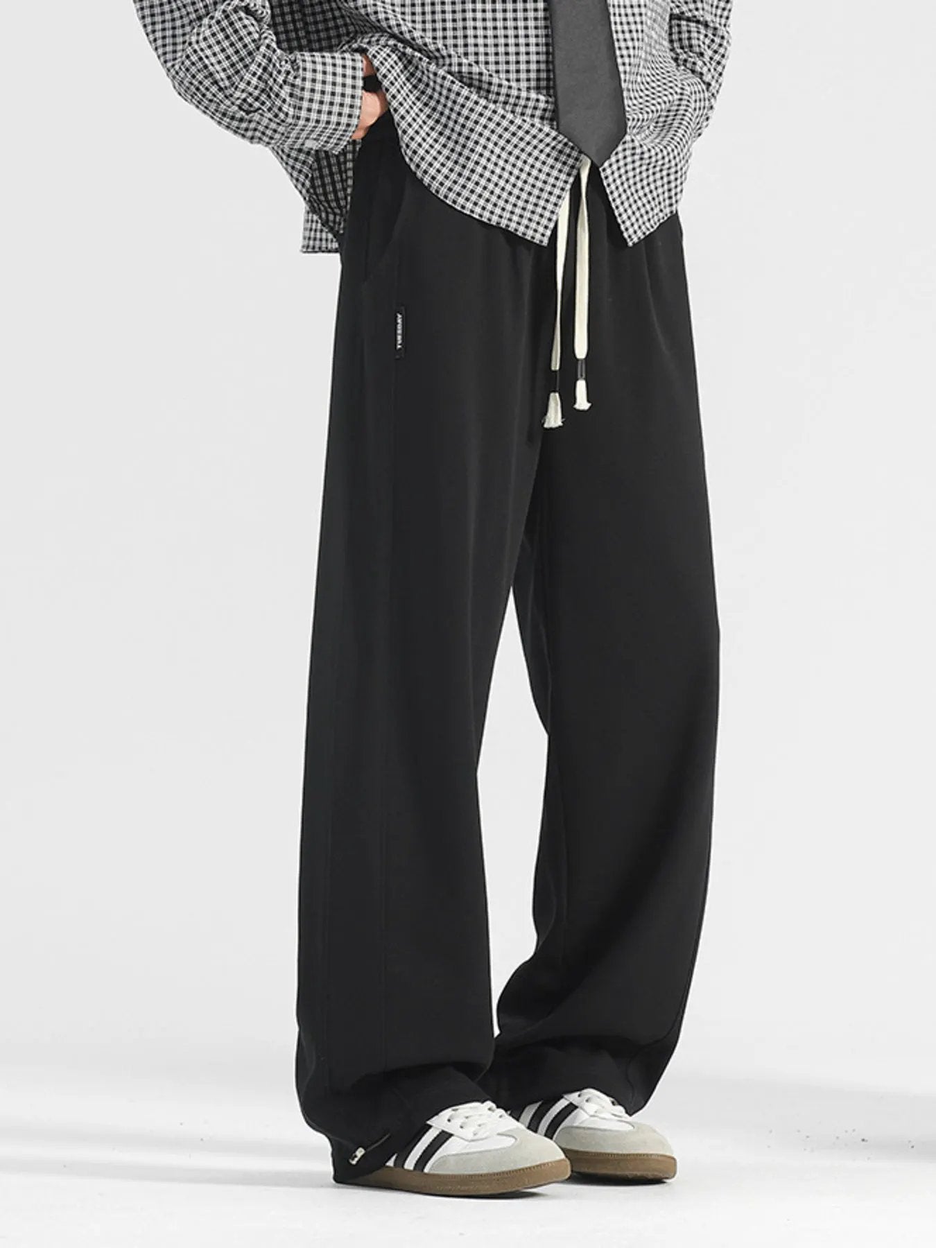 Men's Plus Size Casual Loose-Fit Drawstring Pants by Partner Label