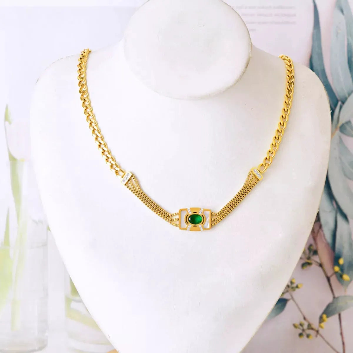 18K Gold-Plated Geometric Necklace by Partner Labels