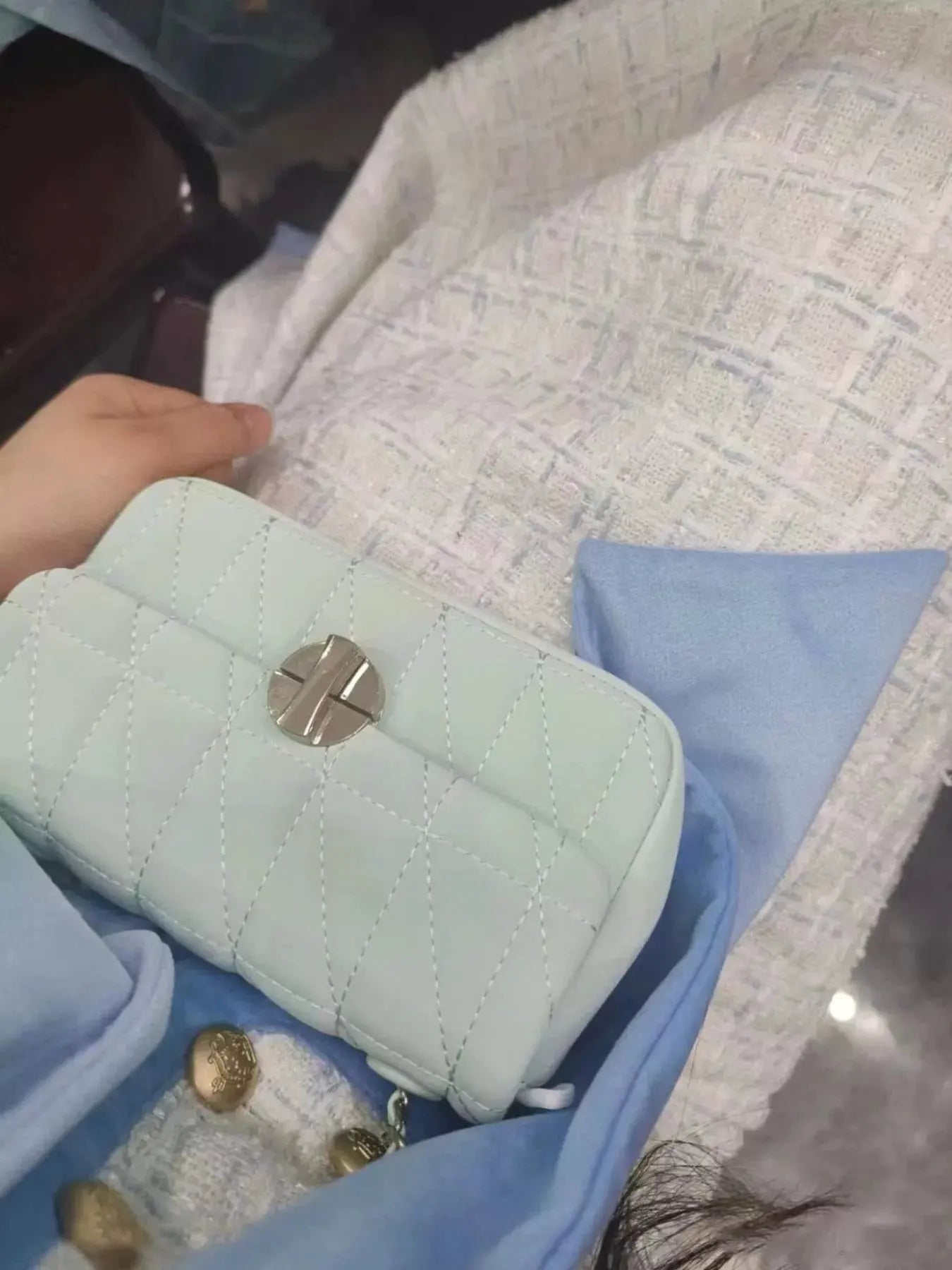 Quilted Flap Chain Crossbody Bag by Partner Label