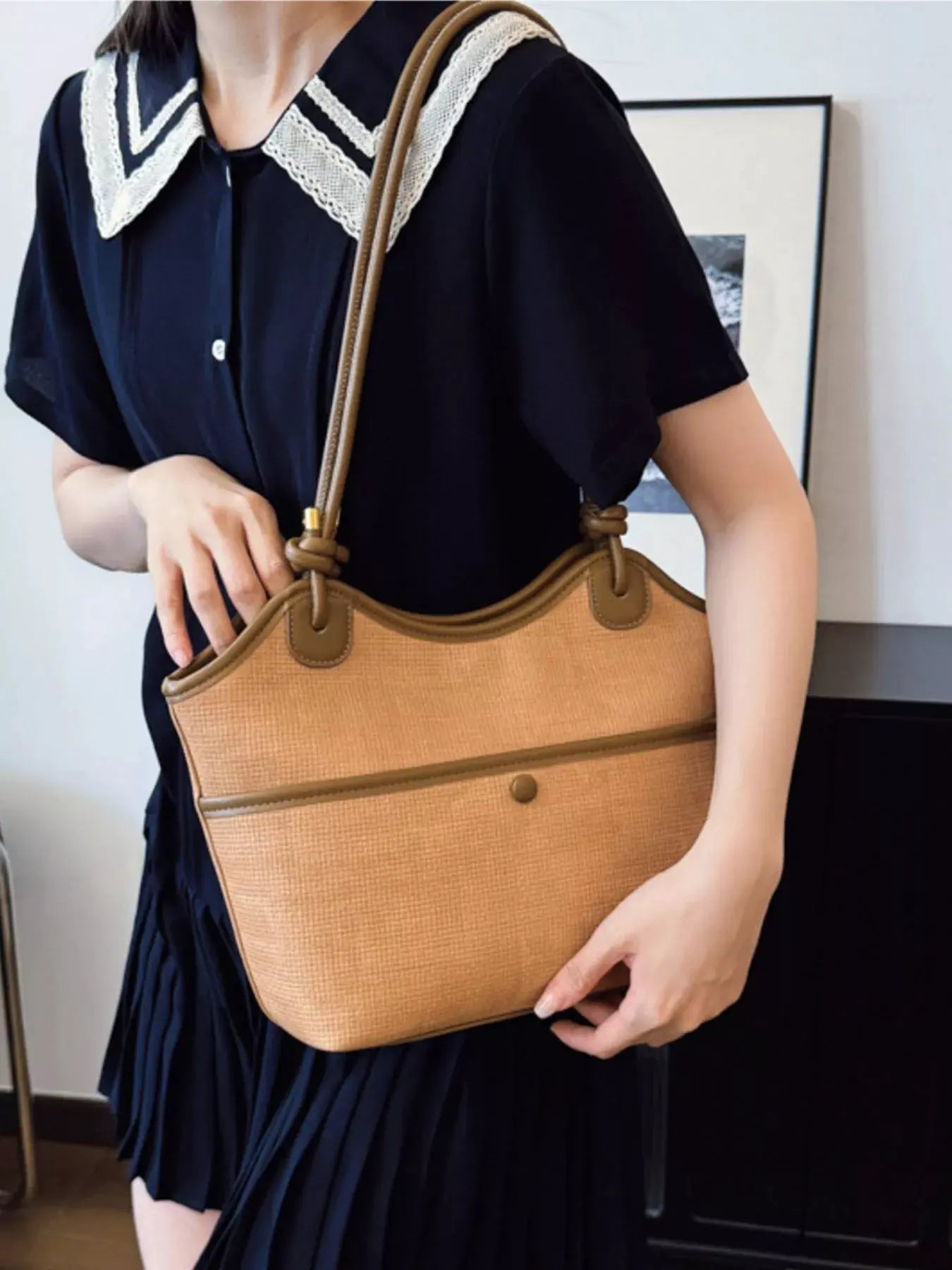 Knotted Strap Tote Bag by Partner Label