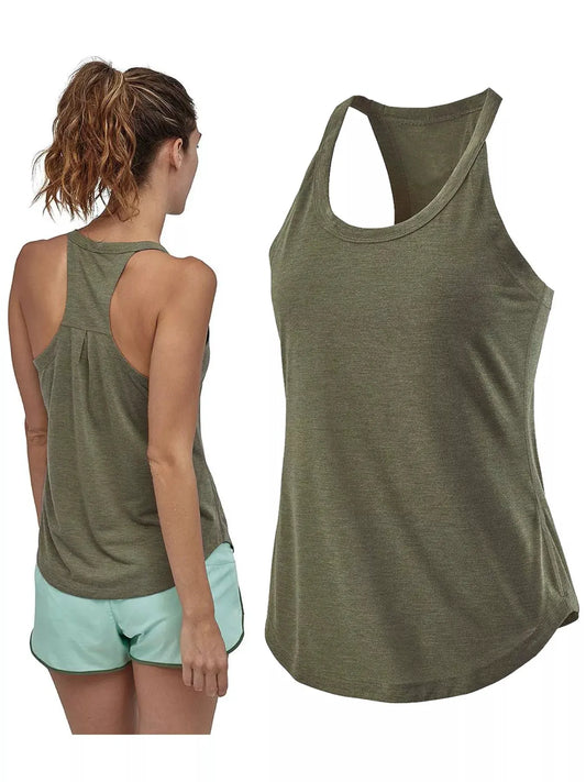 Round Neck Active Tank by Trendsi