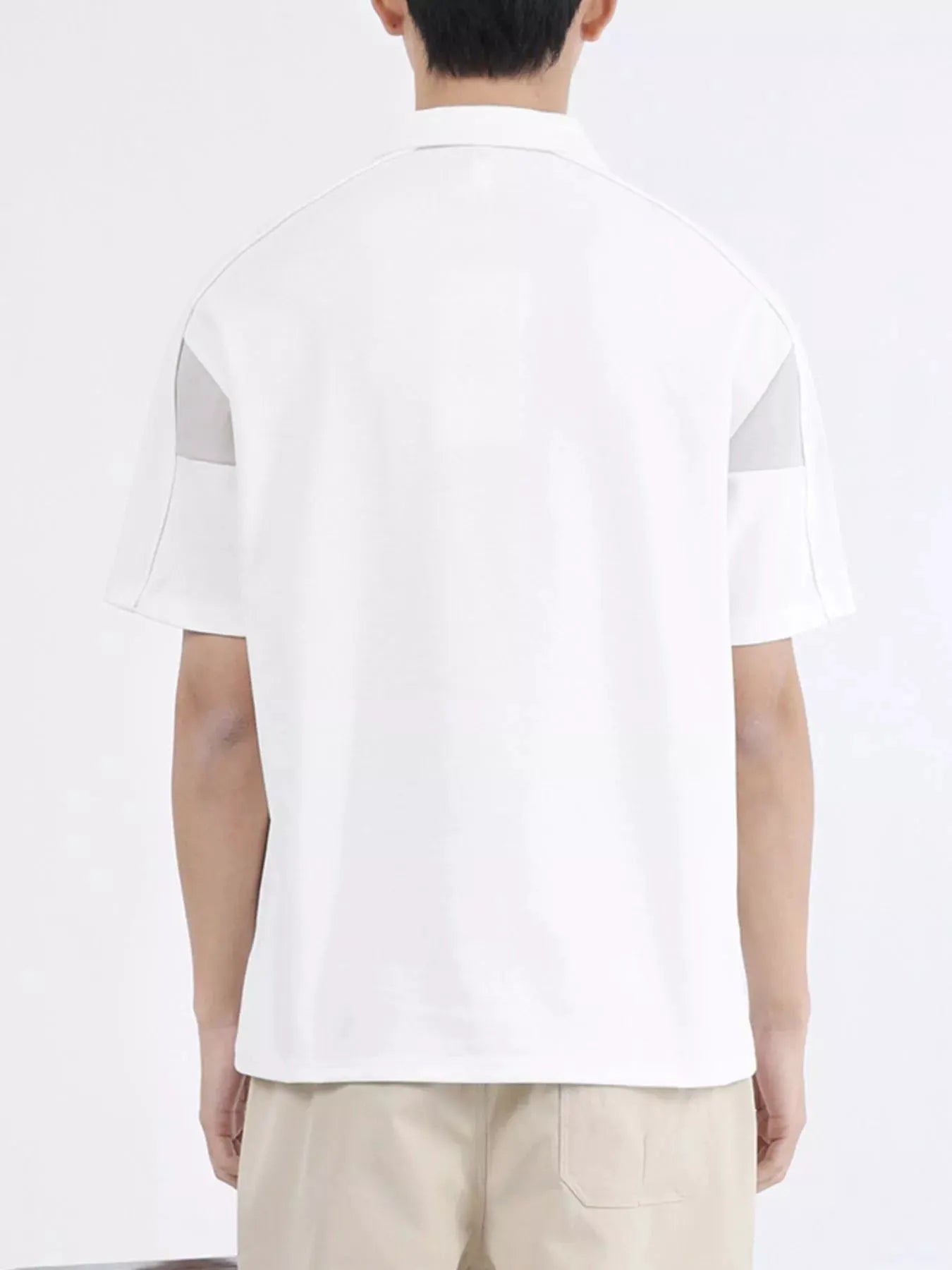 Men's Plus Size Letter Short Sleeve Polo by Trendsi