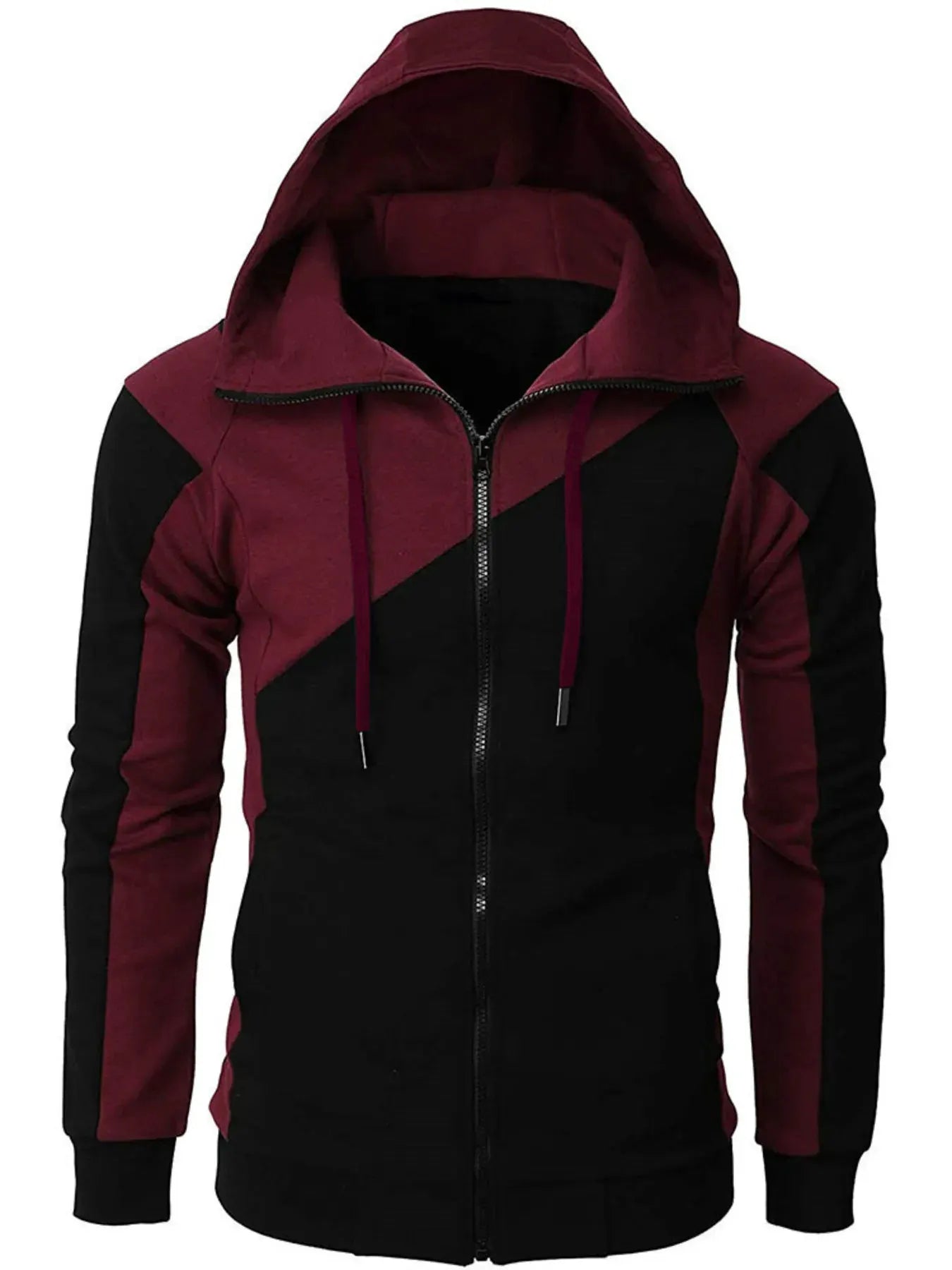 Men's Color Block Zip-Up Hoodie by Partner Label