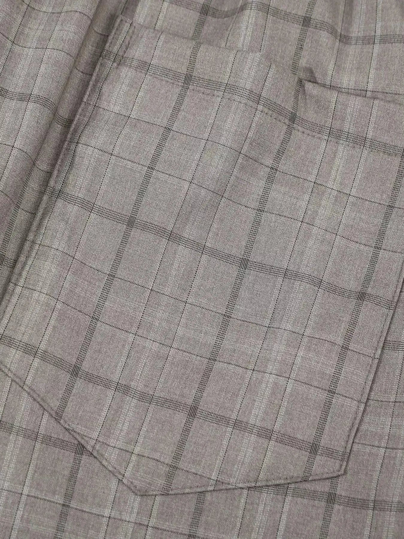 Men's Plaid Wide-Leg Pants by Trendsi