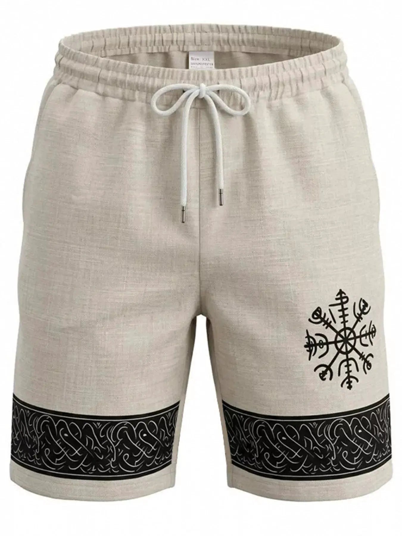 Men's Full Size Linen Blend Drawstring Shorts Plus Size by Partner Label