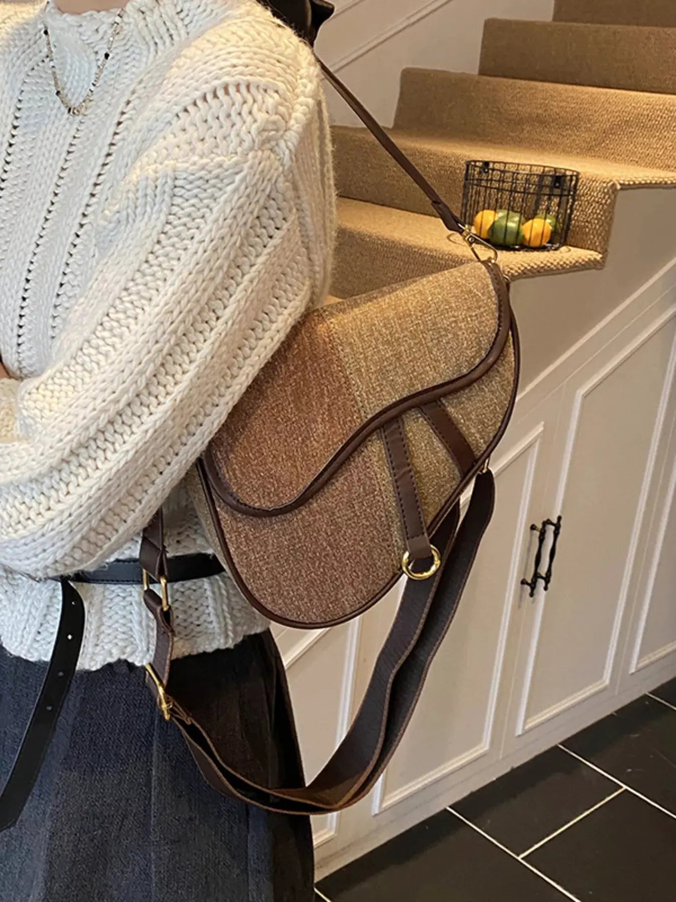 Adjustable Strap Crossbody Bag by Partner Label