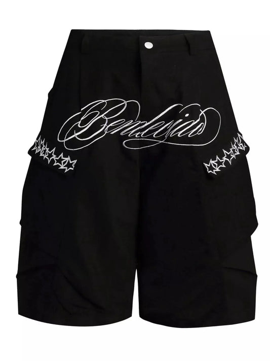 Men's Embroidered Cargo Capris by Trendsi