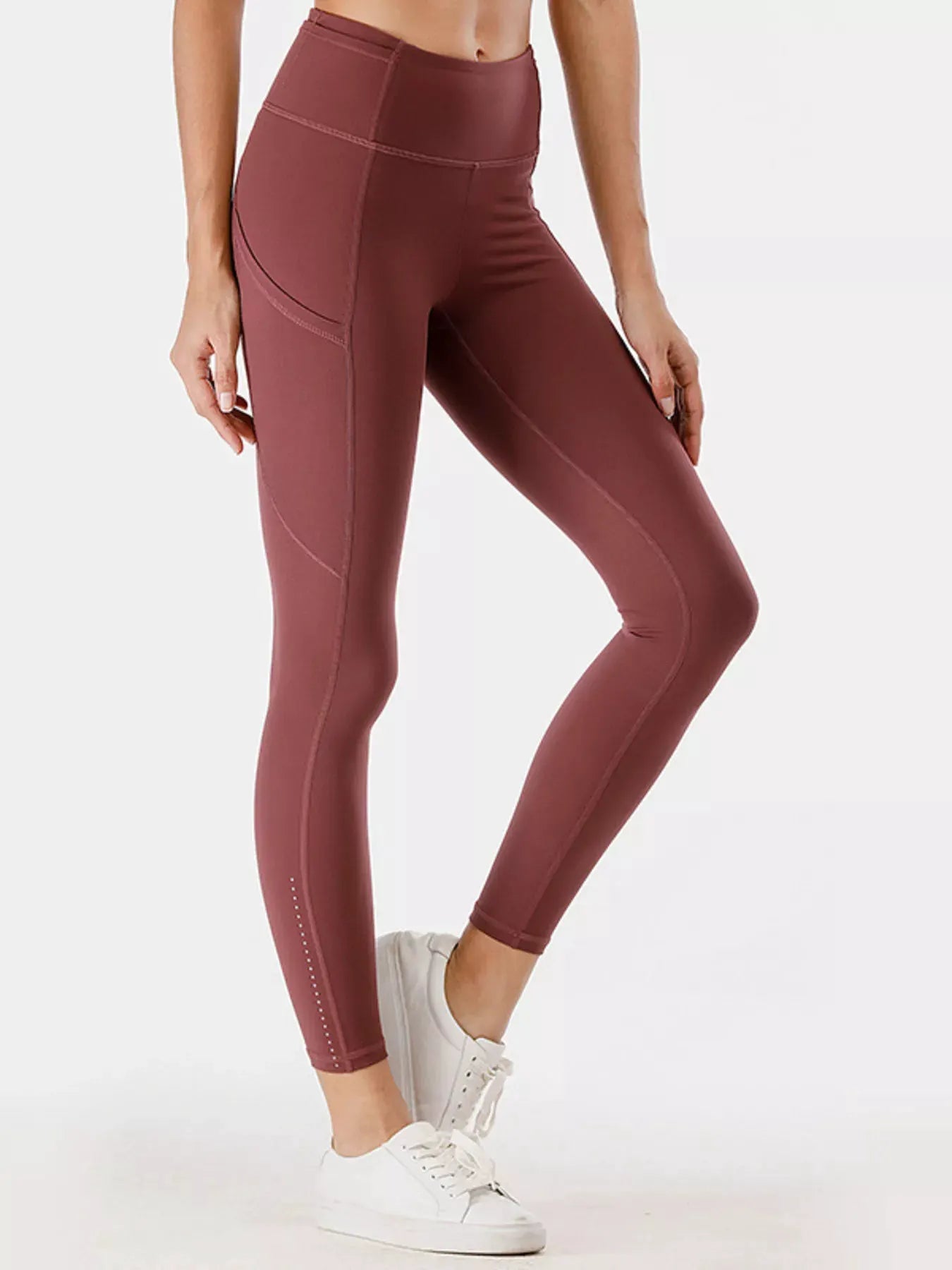 Full Size High-Waisted Active Leggings with Pockets Plus Size by Partner Label