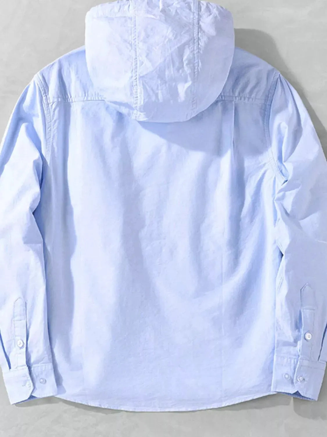 Men's Plus Size Striped Trim Hooded Casual Shacket by Partner Label