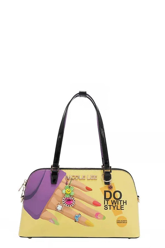 Nicole Lee USA Nail Polish Dome Shoulder Bag by Nicole Lee USA
