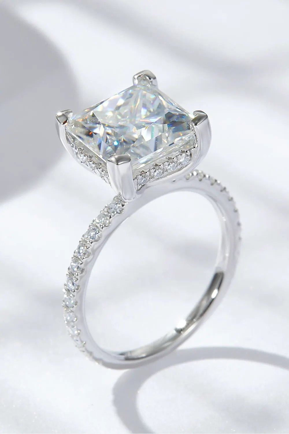 5.52 Carat Moissanite Side Stone Ring by Partner Label