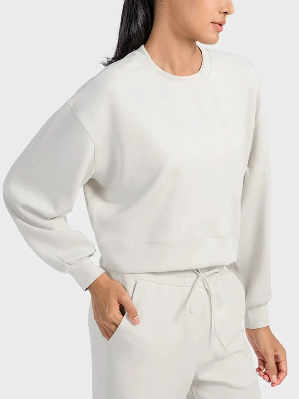 Millennia Round Neck Drop Shoulder Sports Top by Millennia