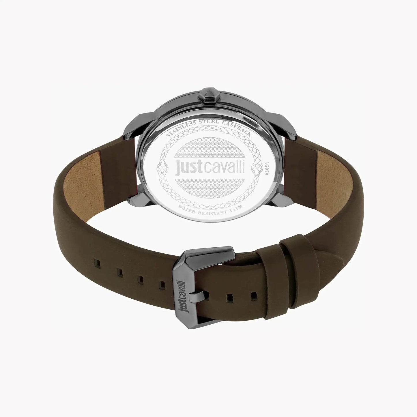 Just Cavalli Men's Brown Leather Watch, Gray Dial | Jc1g079l0035 by JUST CAVALLI