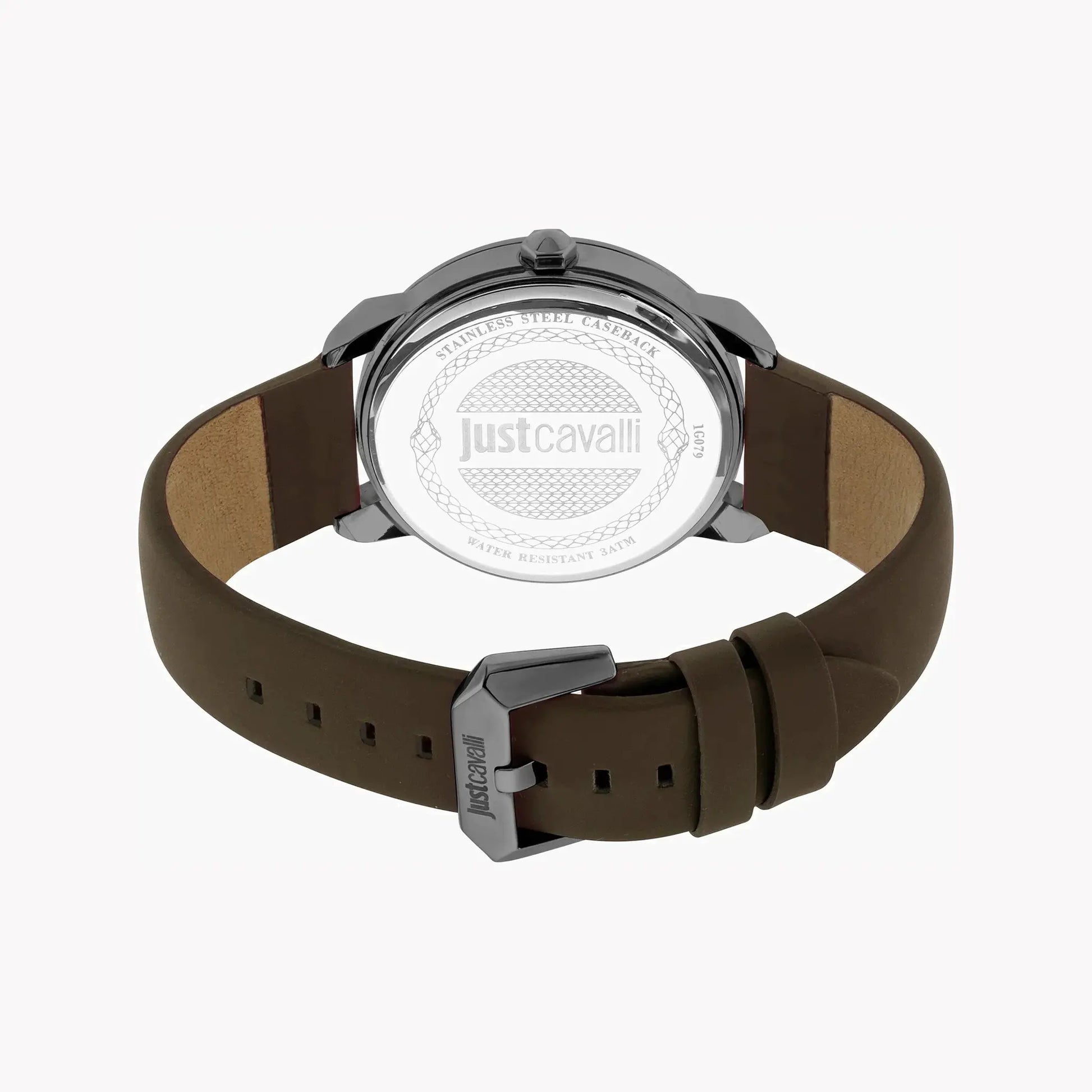 Just Cavalli Men's Brown Leather Watch, Gray Dial | Jc1g079l0035 by JUST CAVALLI