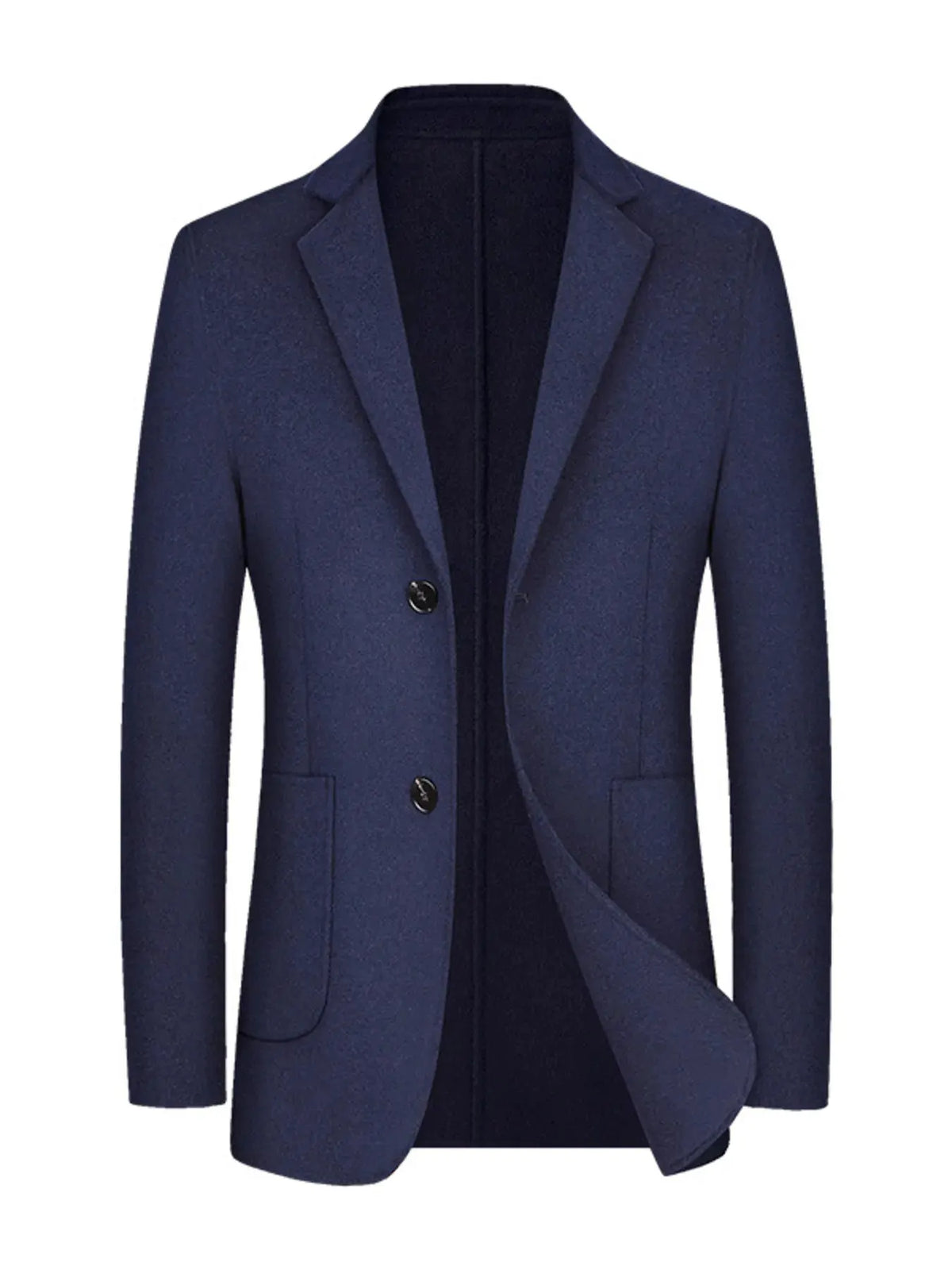 Men's Full Size Classic Fit Button Up Blazer Plus Size by Trendsi