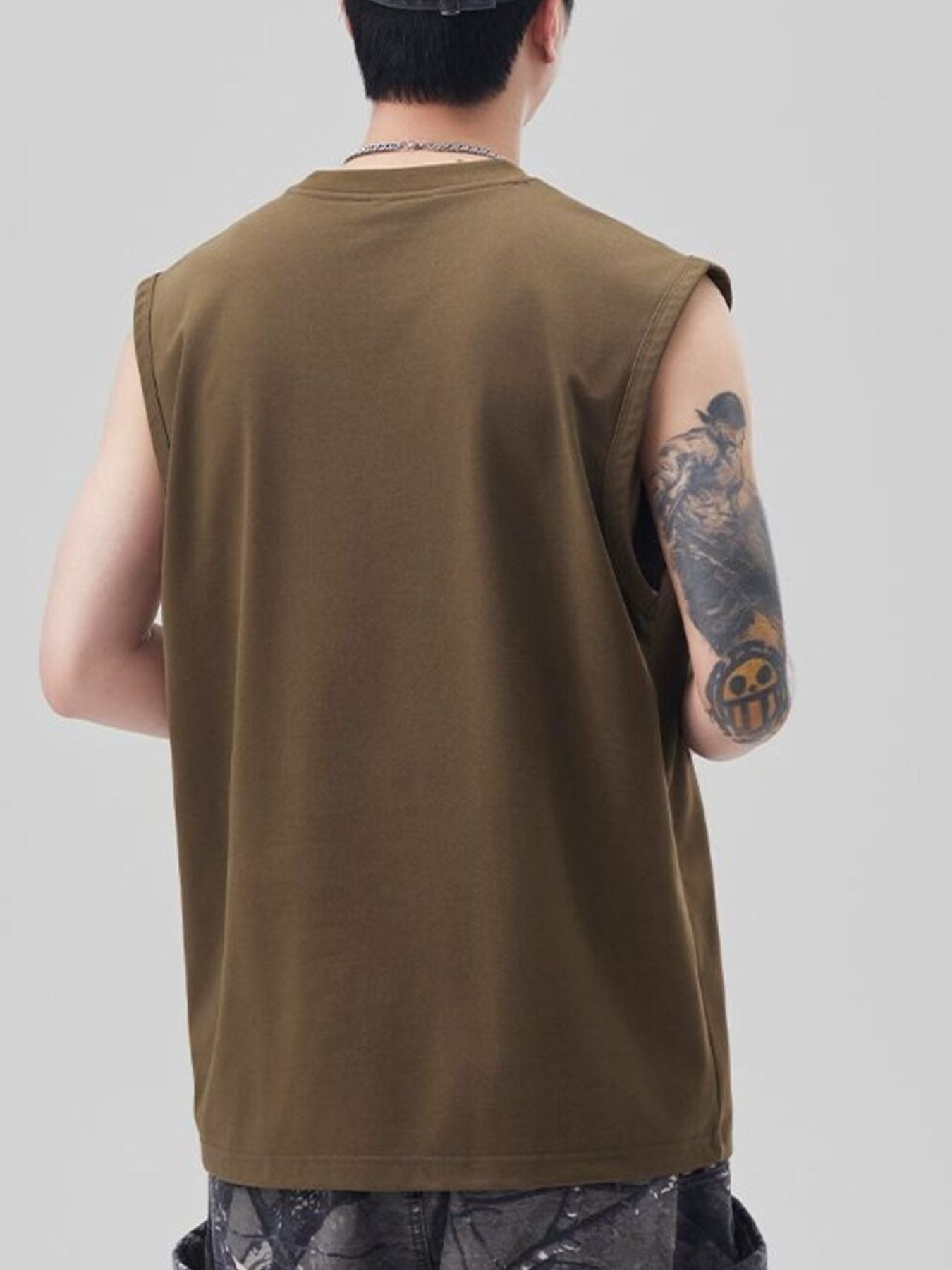 Men's Plus Size Round Neck Tank by Partner Label