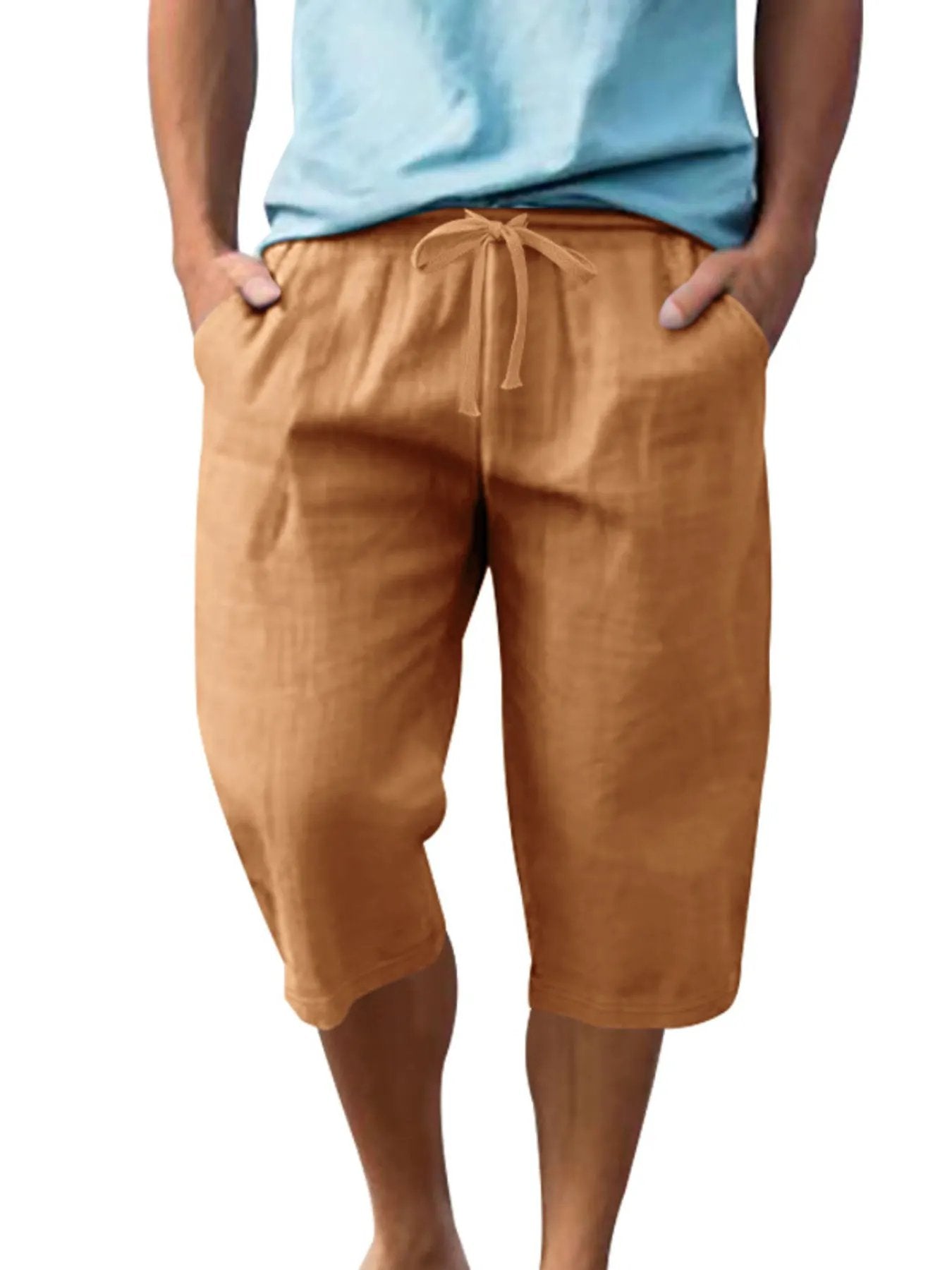Men's Full Size Casual Drawstring Shorts Plus Size by Trendsi