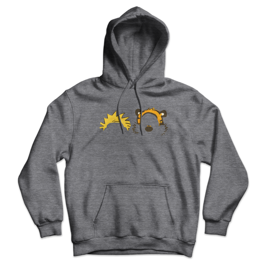 Calvin and Hobbes Faces Contour Unisex Hoodie by Art-O-Rama