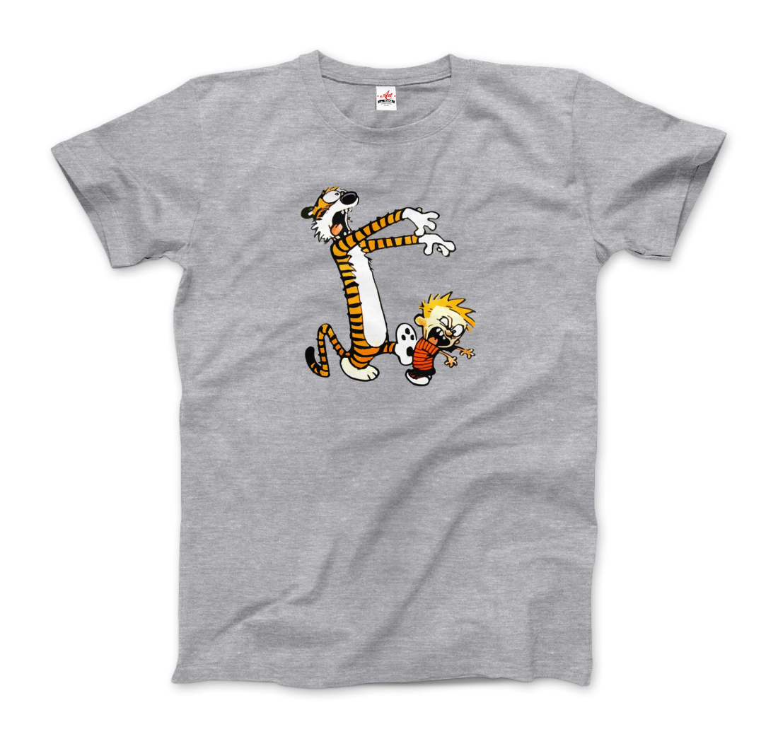 Calvin and Hobbes Playing Zombies t-shirt by Art-O-Rama Shop