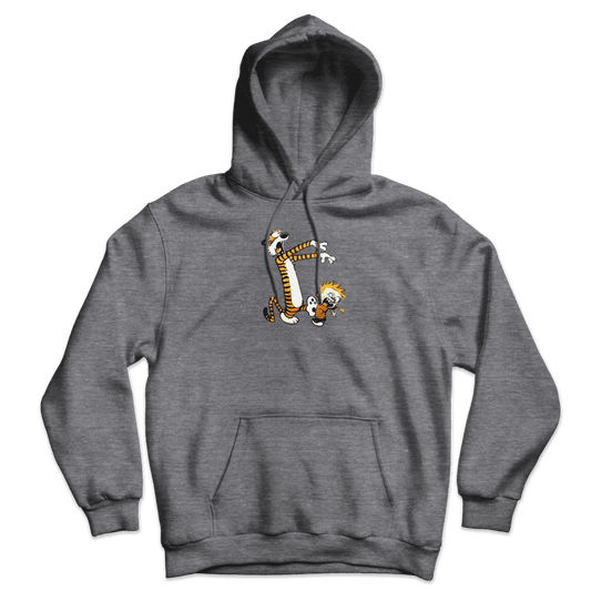 Calvin and Hobbes Playing Zombies Unisex Hoodie by Art-O-Rama