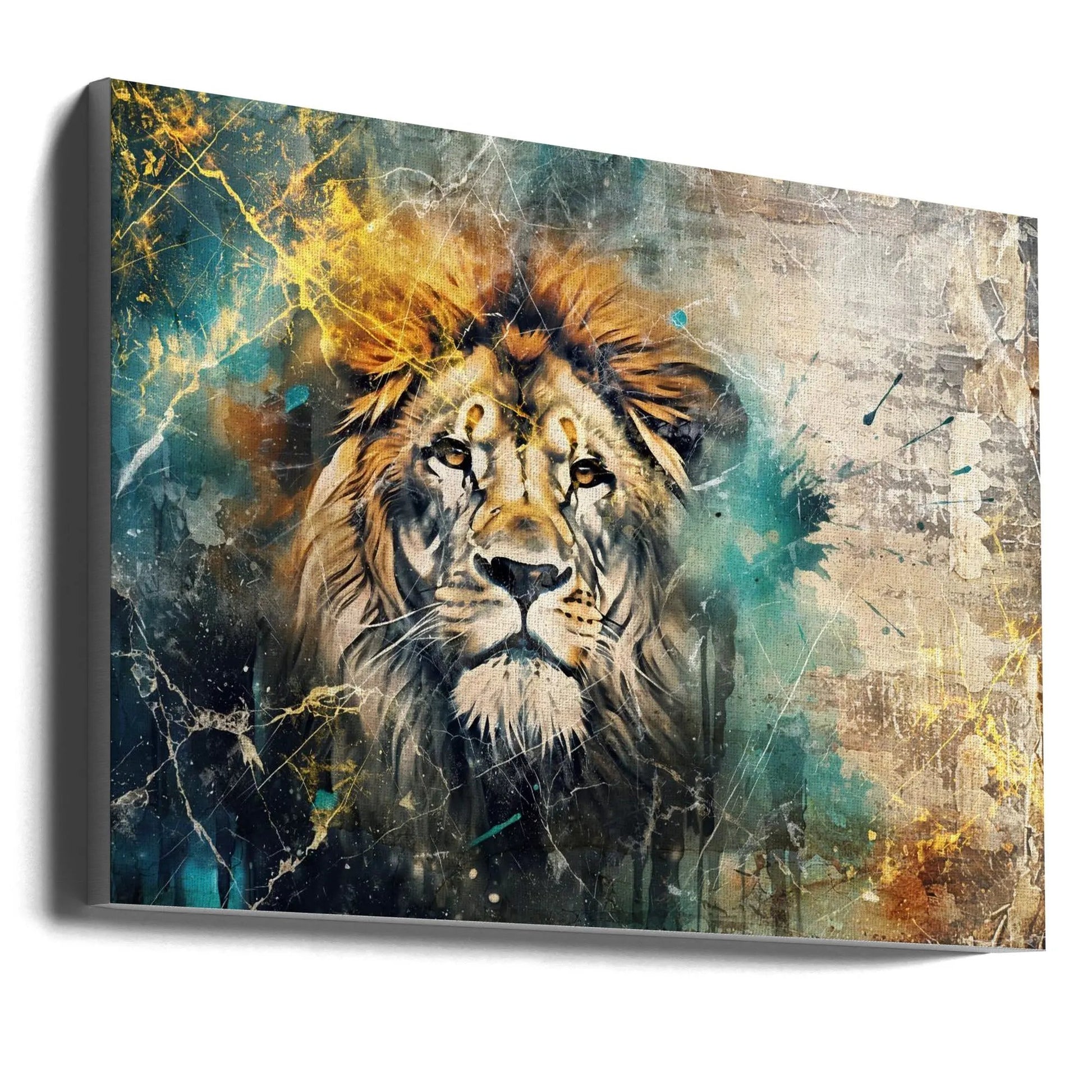 Wall art Lion Animal Vintage Art Illustration Wallart 04 by Rafal Kulik