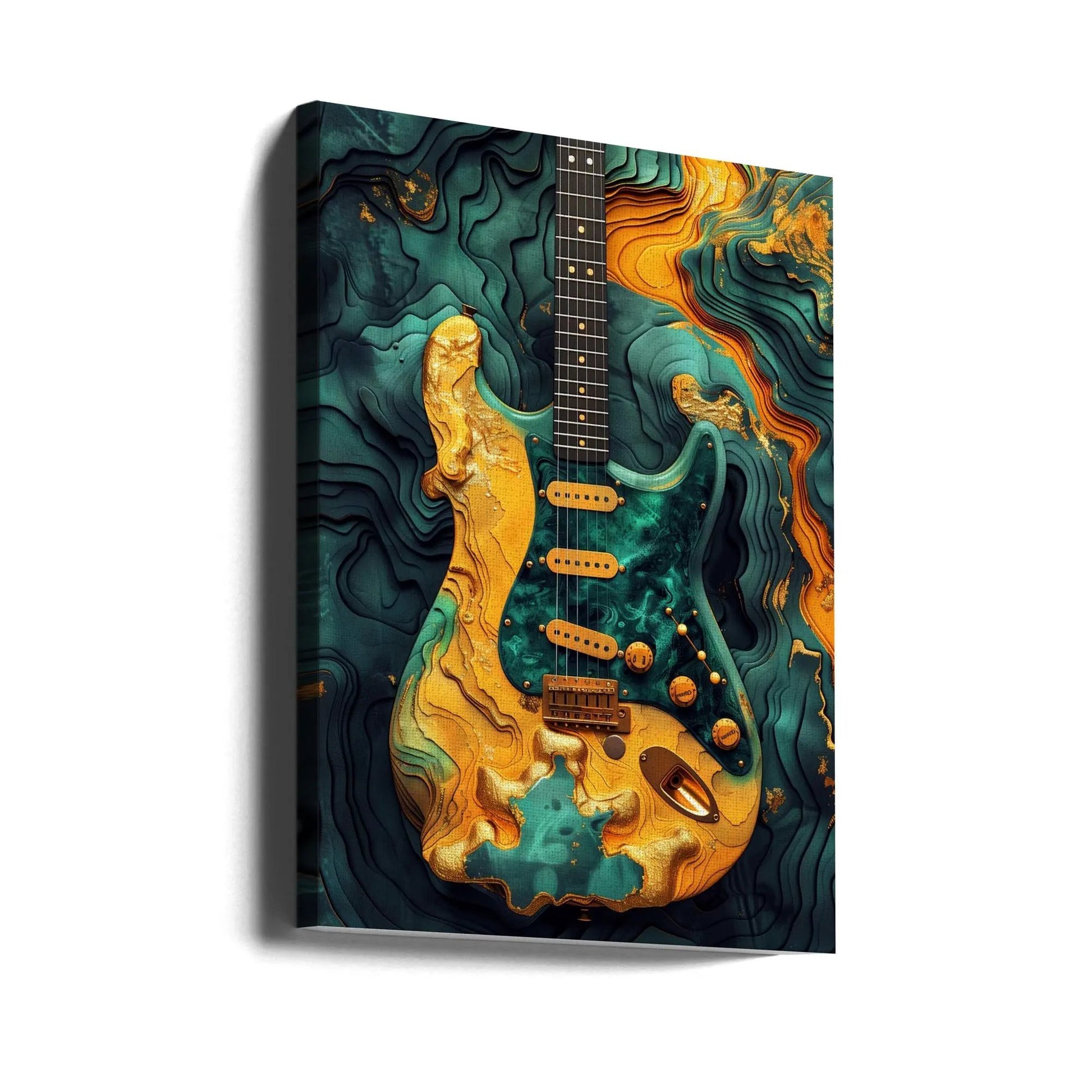 Music Guitar 1 Canvas Print by Justyna Jaszke