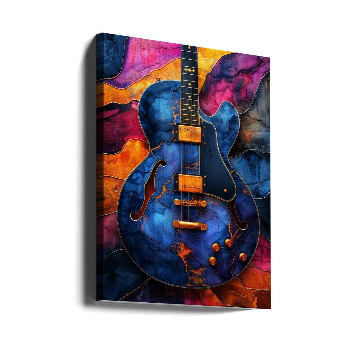 Music Guitar 5 Canvas Print by Justyna Jaszke