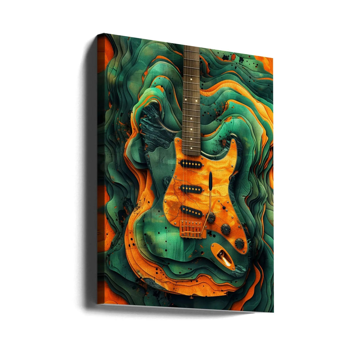 Music Guitar 4 Canvas Print by Justyna Jaszke
