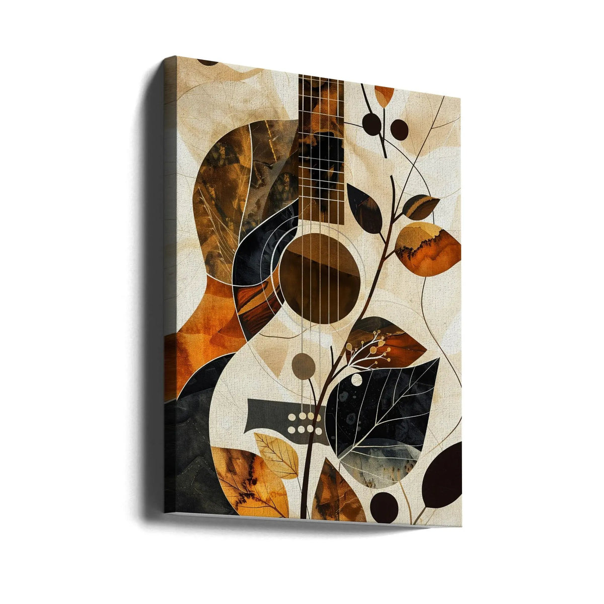 Music Guitar Collage (1) Canvas Print by Justyna Jaszke