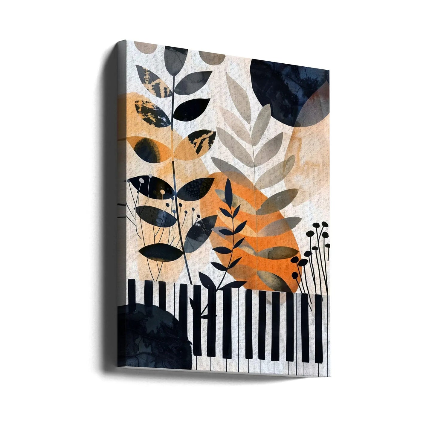 Muzyka Piano 1- -Music Poster Canvas Print by Justyna Jaszke
