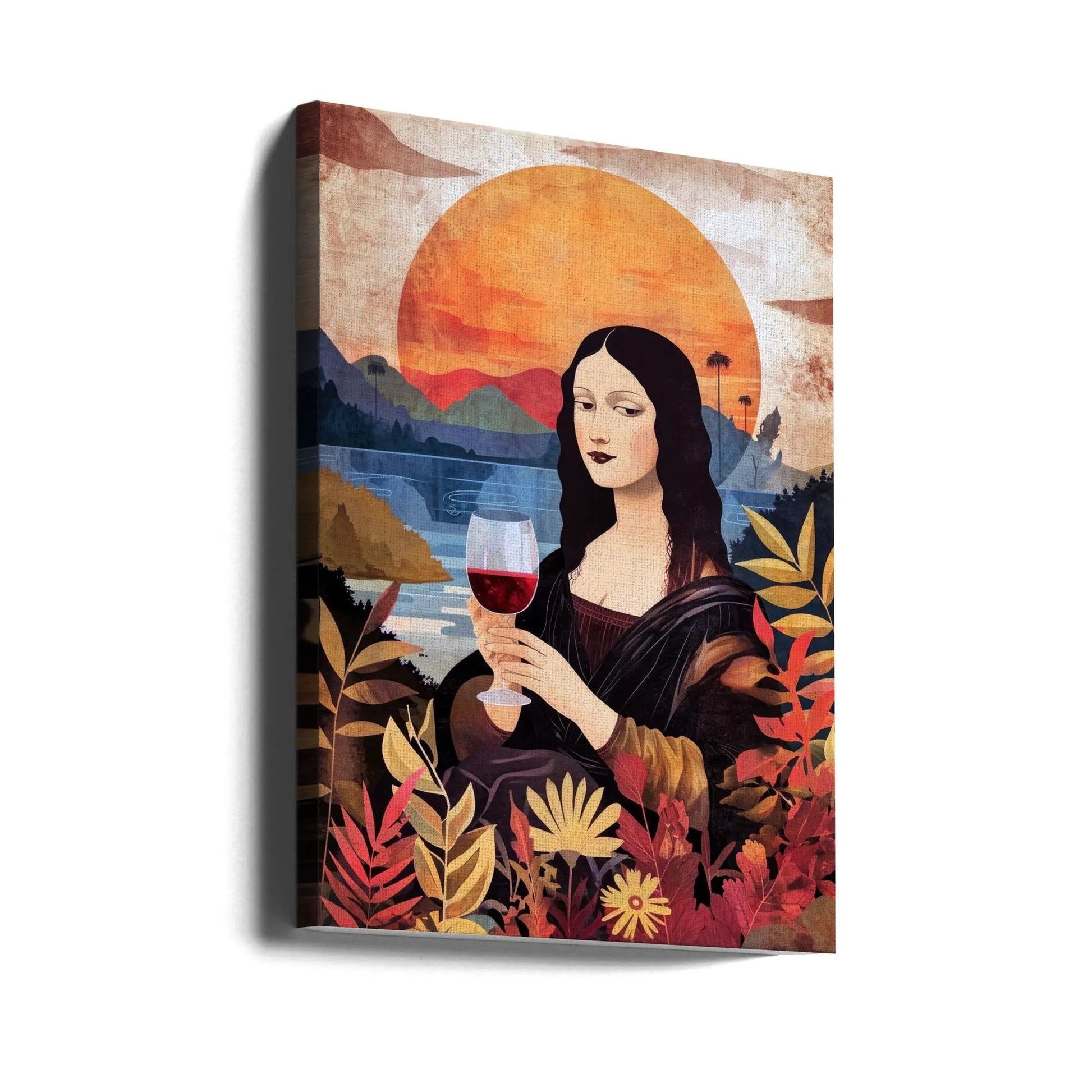 Wall art Mona Lisa Chill Out Watercolor Digital Painting by Justyna Jaszke