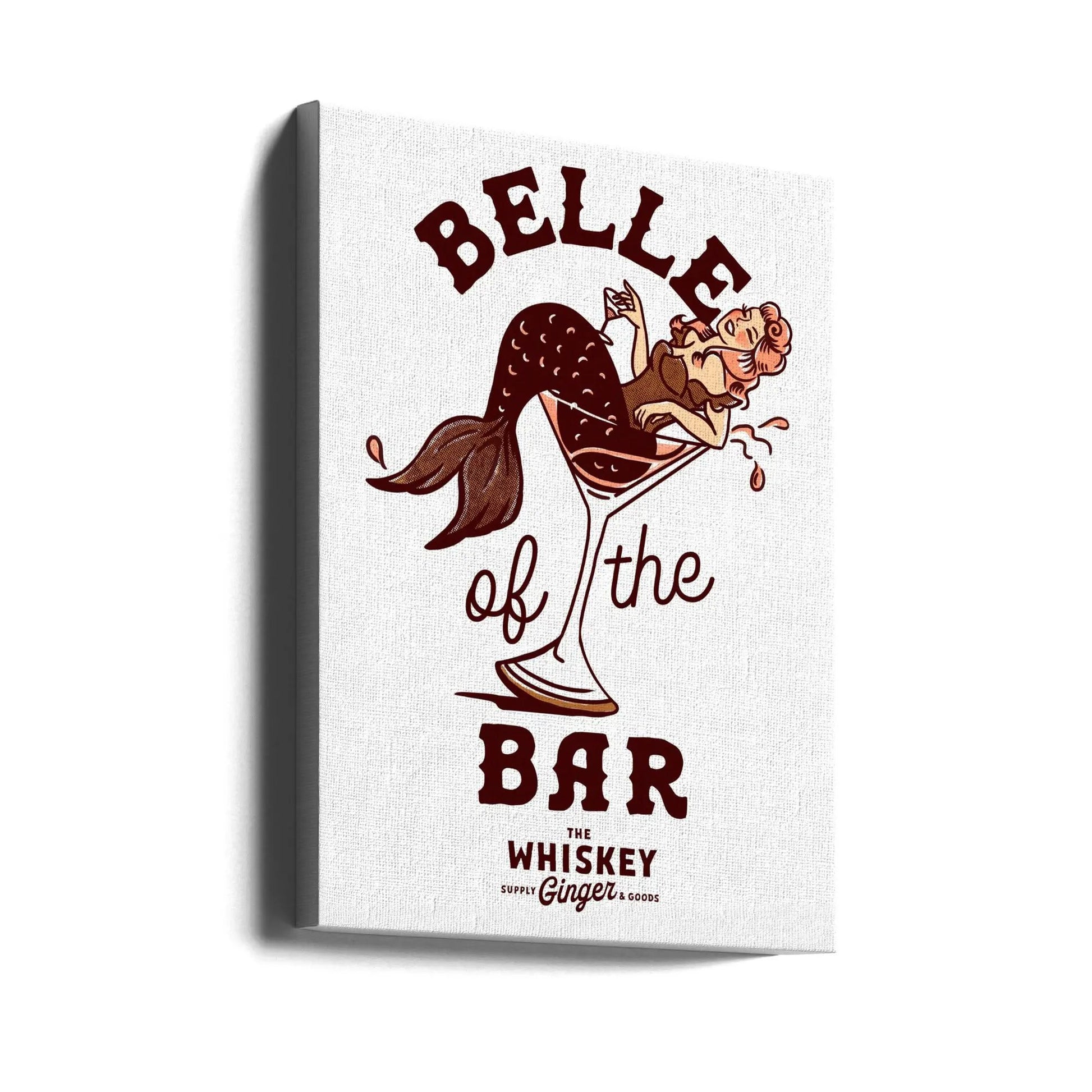 Wall art Belle Of The Bar Mermaid Pin Up Art by The Whiskey Ginger