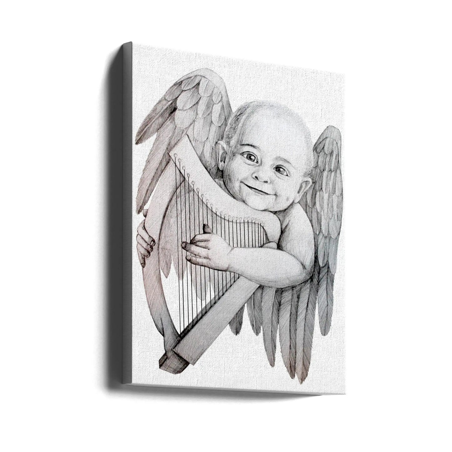Wall art Joyfully Playing A Harp by Violeta Vollmer