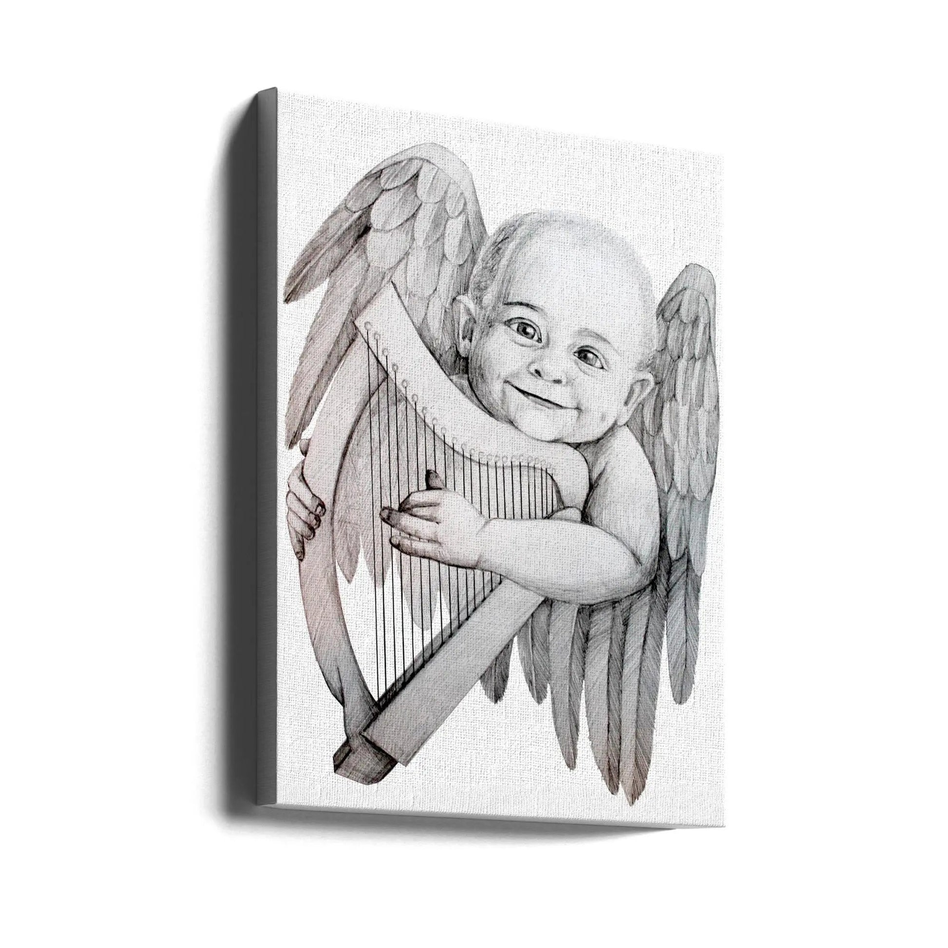 Wall art Joyfully Playing A Harp by Violeta Vollmer