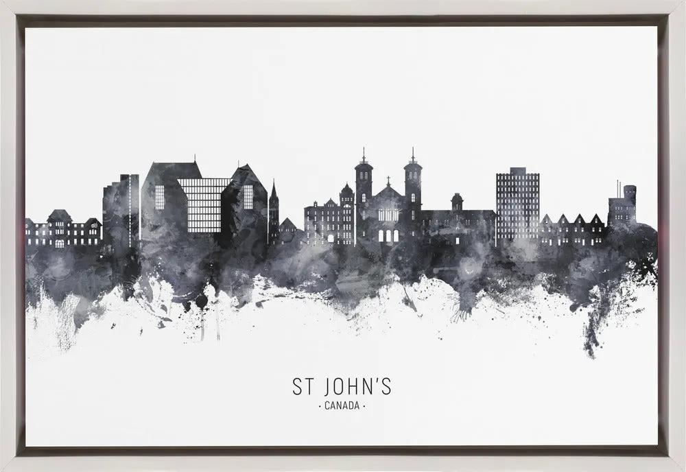 Wall art St John's Canada Skyline by Michael Tompsett